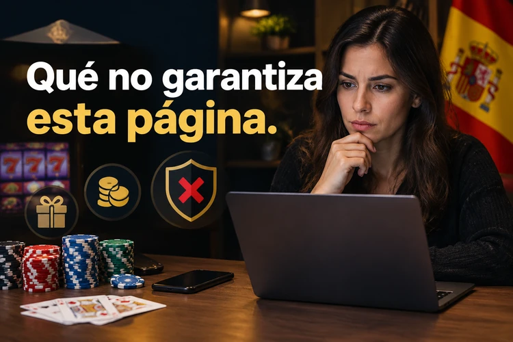 Qué no garantiza esta página