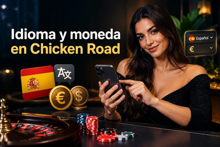 Idioma y moneda en Chicken Road